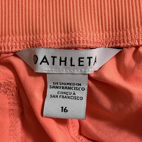Athleta Brooklyn High Rise Ankle Pants Size 16 Sunset Glow Athleisure Gym NWOT - Picture 5 of 7